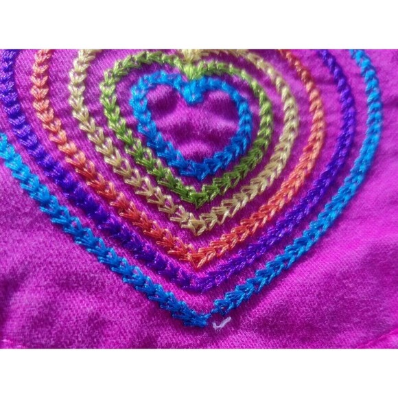 Lisa Frank Vintage Skirt Shorts Under Pink Rainbow Heart Smile Face Girls Size 8 - Picture 9 of 12